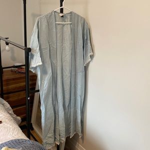 Oversized pale blue duster never worn